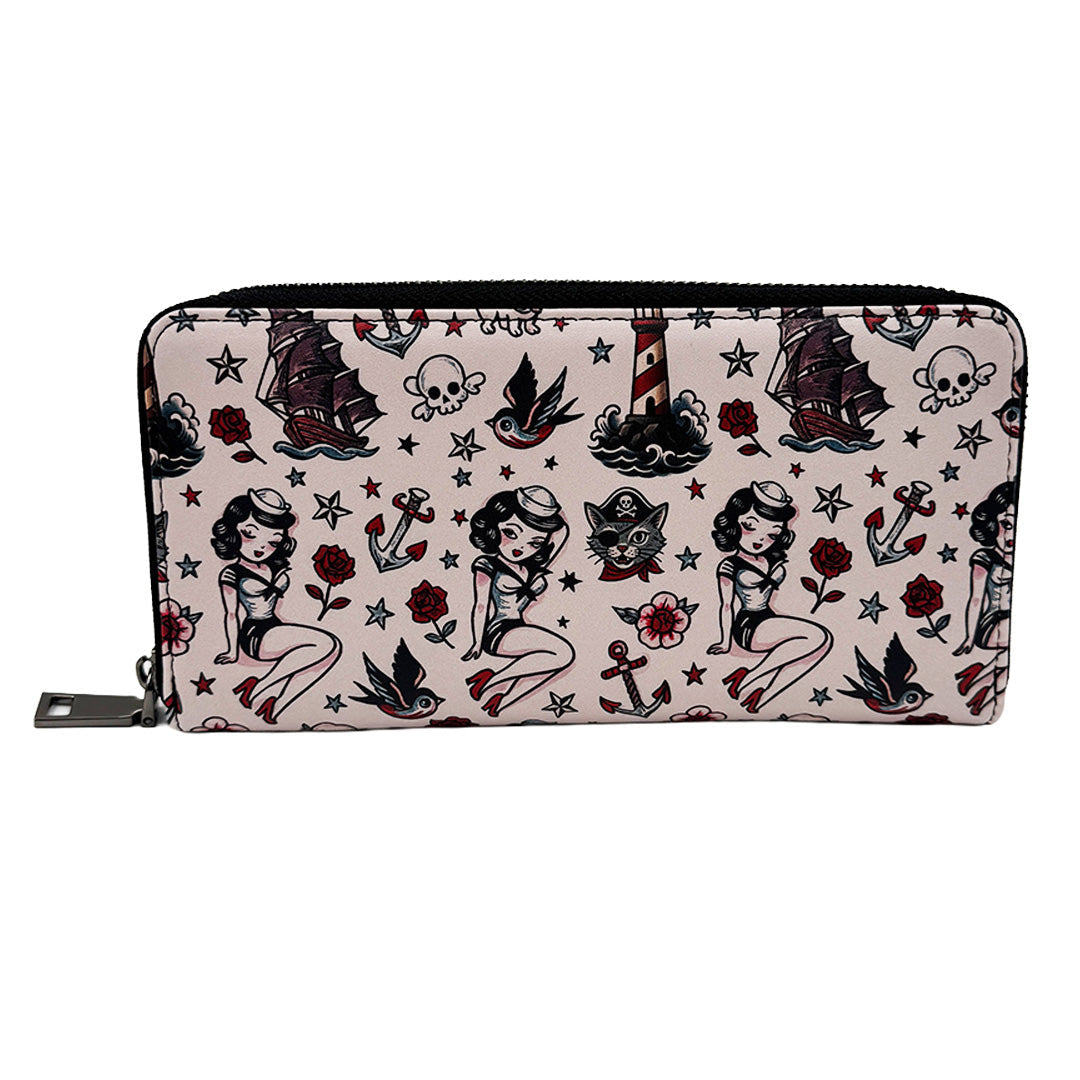 Pirate Cats and Sailor Things Clutch Handbag