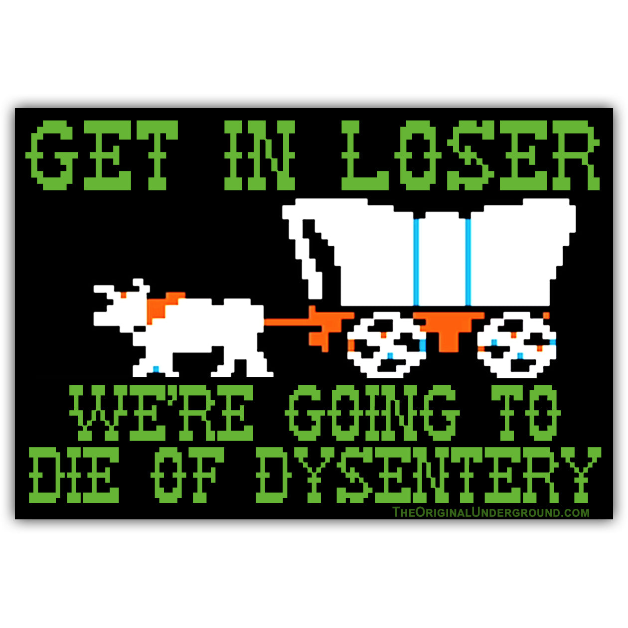 We're Going to Die of Dysentery "Oregon Trail"  Car Magnet
